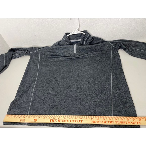 Slazenger Long Sleeve 1/4 Zip Shirt Golf Size Mens XXL Charcoal Gray - Picture 16 of 16